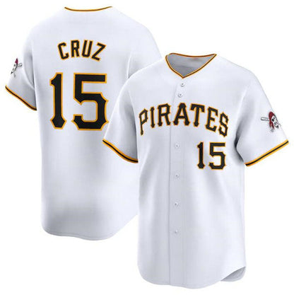 Pittsburgh Pirates #15 Oneil Cruz White Home Limited Baseball Stitched Jersey - Main View