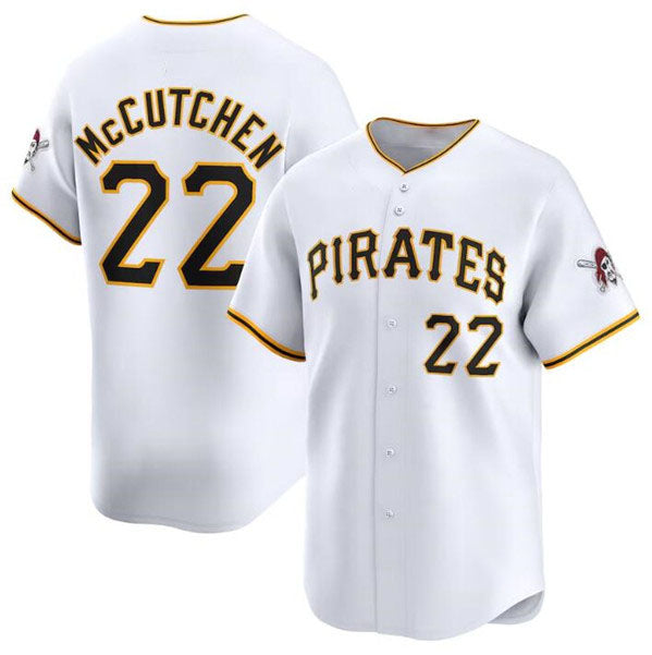 Pittsburgh Pirates #22 Andrew McCutchen White Home Limited Baseball Stitched Jersey - Main View