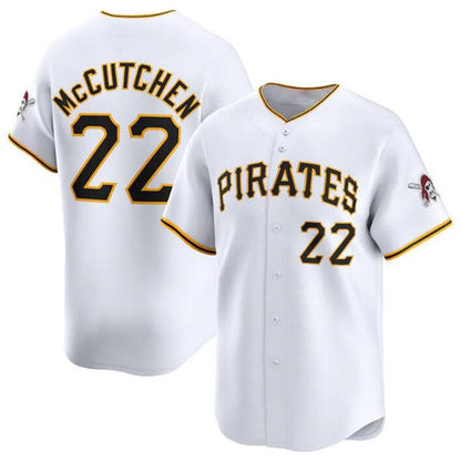 Pittsburgh Pirates #22 Andrew McCutchen White Home Limited Baseball Stitched Jersey - Main View