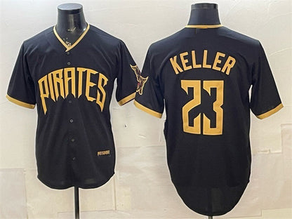 Pittsburgh Pirates #23 Mitch Keller Black 2026 City Connect Stadium Stitched Baseball Jersey - Main View