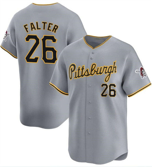 Pittsburgh Pirates #26 Bailey Falter Gray Away Limited Baseball Stitched Jersey - Main View