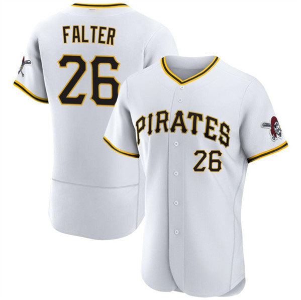 Pittsburgh Pirates #26 Bailey Falter White Flex Base Baseball Stitched Jersey - Main View