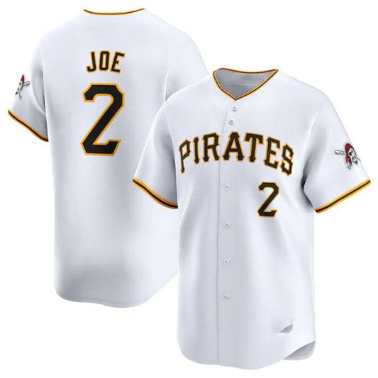 Pittsburgh Pirates #2 Connor Joe White Home Limited Baseball Stitched Jersey - Main View
