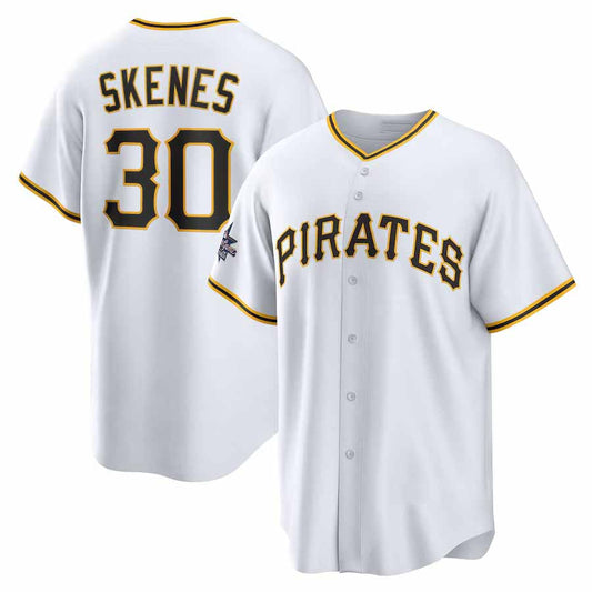 Pittsburgh Pirates #30 Paul Skenes 2025 All-Star Game Home Replica Player Jersey - White Stitched Baseball Jersey - Main View