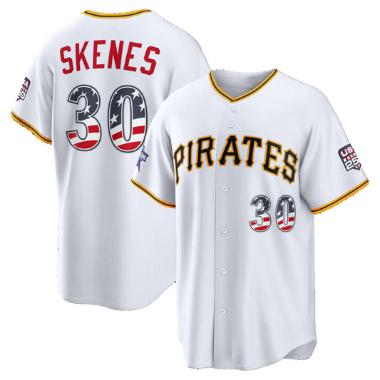 Pittsburgh Pirates #30 Paul Skenes 2026 All-Star Edition Stars & Stripes White Stadium Baseball Jersey - Main View