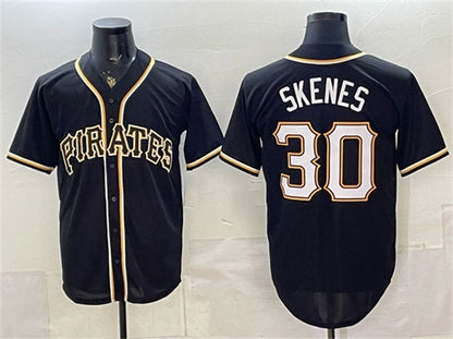 Pittsburgh Pirates #30 Paul Skenes 2026 Fashion Black Out Stitched Baseball Jersey - Main View