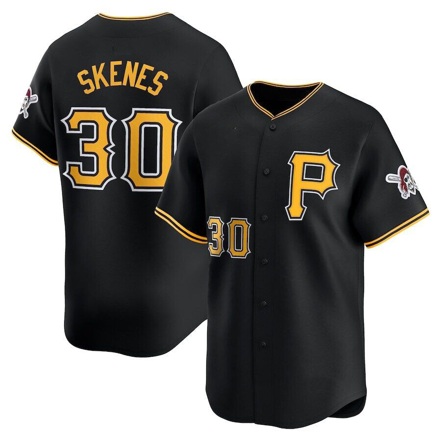 Pittsburgh Pirates #30 Paul Skenes Black Alt Limited Baseball Jersey - Main View