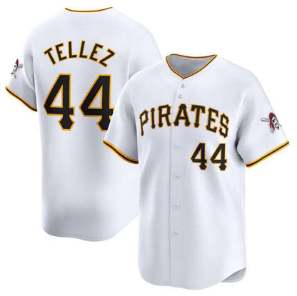 Pittsburgh Pirates #44 Rowdy Tellez White Home Limited Baseball Stitched Jersey - Main View