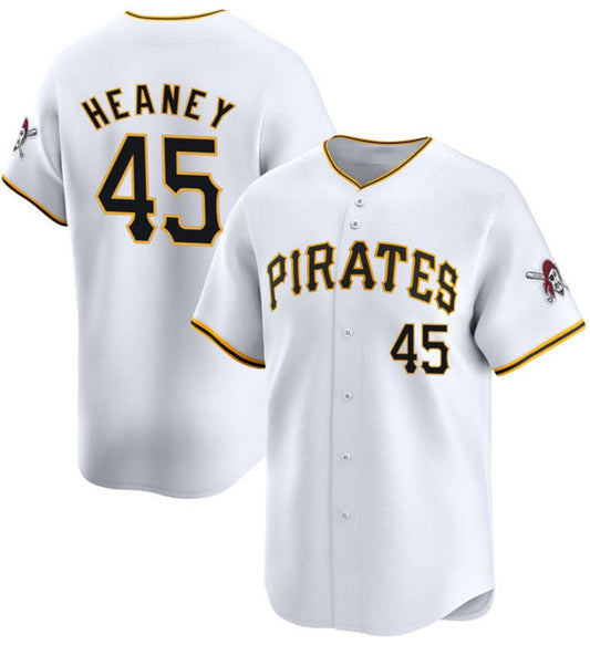 Pittsburgh Pirates #45 Andrew Heaney White 2025 Home Limited Stitched Baseball Jersey - Main View
