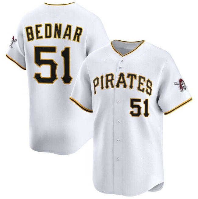 Pittsburgh Pirates #51 David Bednar White 2025 Home Limited Stitched Baseball Jersey - Main View