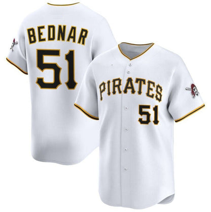Pittsburgh Pirates #51 David Bednar White 2025 Home Limited Stitched Baseball Jersey - Main View