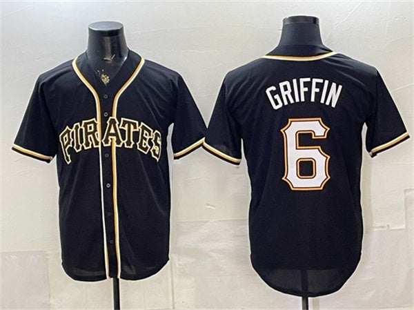 Pittsburgh Pirates #6 Konnor Griffin 2026 Fashion Black Out Stitched Baseball Jersey - Main View