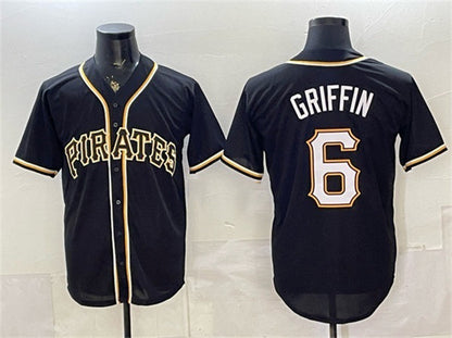 Pittsburgh Pirates #6 Konnor Griffin 2026 Fashion Black Out Stitched Baseball Jersey - Main View