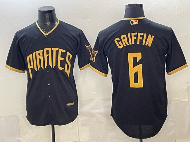 Pittsburgh Pirates #6 Konnor Griffin Black 2026 City Connect Stadium Stitched Baseball Jersey - Main View
