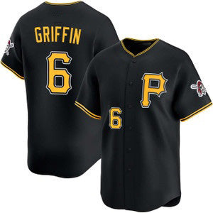 Pittsburgh Pirates #6 Konnor Griffin Black Alt Limited Baseball Jersey - Main View