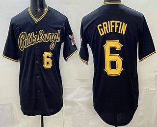 Pittsburgh Pirates #6 Konnor Griffin Black Alternate Limited Stitched Baseball Jersey - Main View
