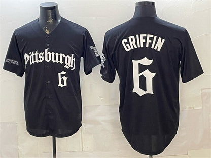 Pittsburgh Pirates #6 Konnor Griffin Black 'Gothic Steel City Edition' Vapor Limited Stitched Baseball Jersey - Main View
