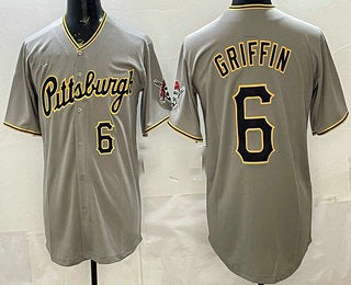 Pittsburgh Pirates #6 Konnor Griffin Grey Limited Stitched Baseball Jersey - Main View