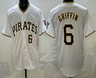 Pittsburgh Pirates #6 Konnor Griffin White Limited Stitched Baseball Jersey - Main View