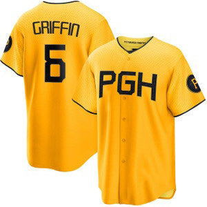 Pittsburgh Pirates #6 Konnor Griffin Yellow City Connect Limited Stitched Baseball Jersey - Main View