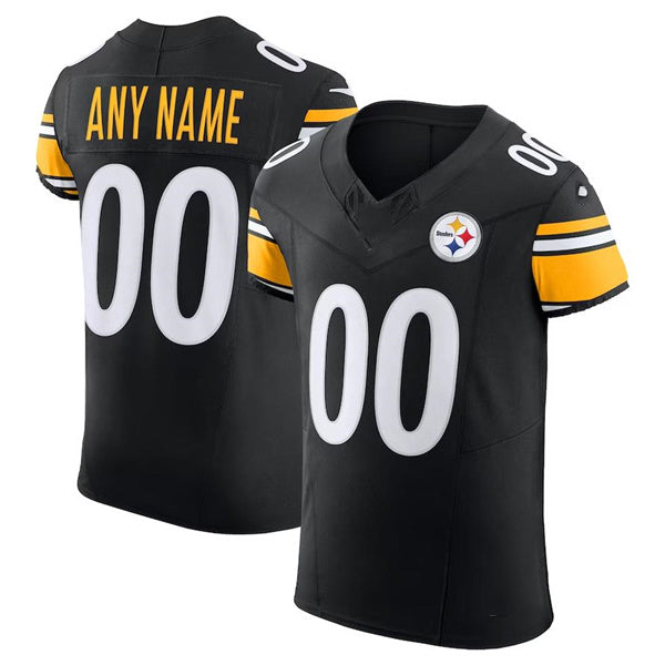 Custom P.Steelers Black Scarlet Vapor F.U.S.E. Elite  Jersey Stitched American Football Jerseys - Main View