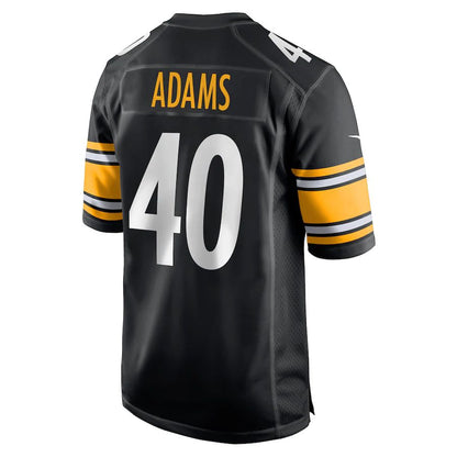 P.Steelers #40 Andrew Adams Black Game Player Jersey Stitched American Football Jerseys - Main View