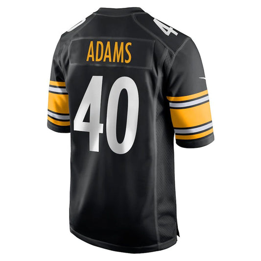 P.Steelers #40 Andrew Adams Black Game Player Jersey Stitched American Football Jerseys - Main View