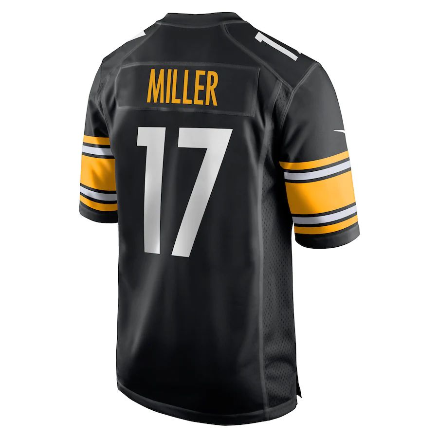 P.Steelers #17 Anthony Miller Black Game Jersey Stitched American Football Jerseys - Main View