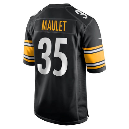 P.Steelers #35 Arthur Maulet Black Game Jersey Stitched American Football Jerseys - Main View