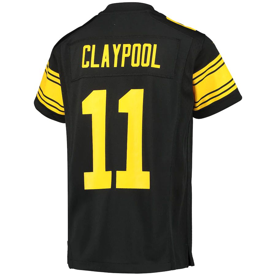 P.Steelers #11 Chase Claypool Black Alternate Player Game Jersey Stitched American Football Jerseys - Main View
