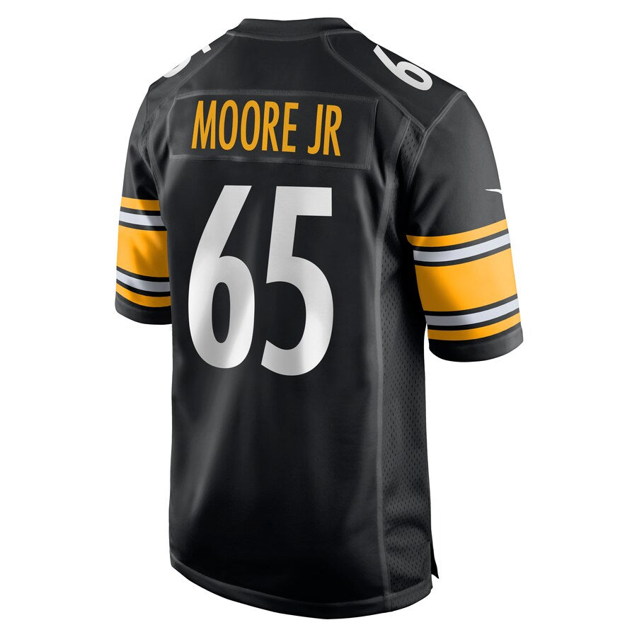 P.Steelers #65 Dan Moore Jr. Black Game Jersey Stitched American Football Jerseys - Main View