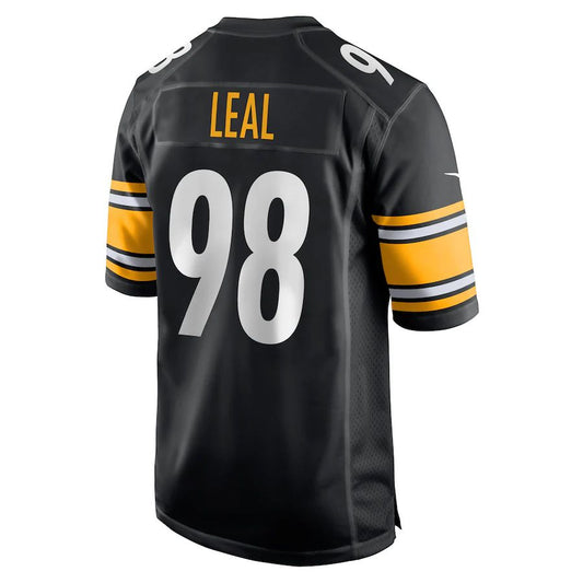 P.Steelers #98 DeMarvin Leal Black Game Player Jersey Stitched American Football Jerseys - Main View