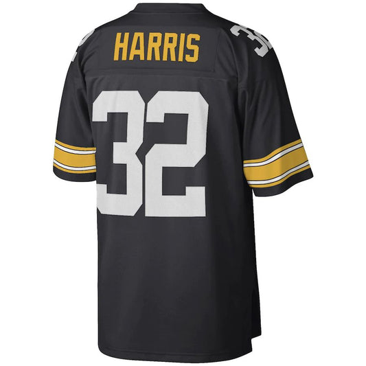 P.Steelers #32 Franco Harris Mitchell & Ness Black Legacy Replica Jersey Stitched American Football Jerseys - Main View
