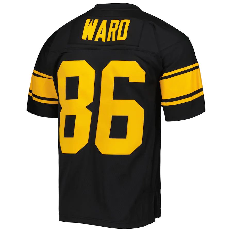 P.Steelers #86 Hines Ward Mitchell & Ness Black Alternate 2008 Legacy Replica Jersey Stitched American Football Jerseys - Main View