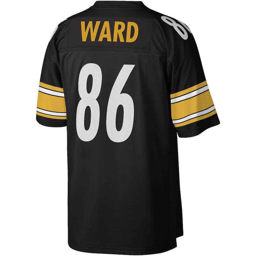 P.Steelers #86 Hines Ward Mitchell & Ness Black Legacy Replica Jersey Stitched American Football Jerseys - Main View