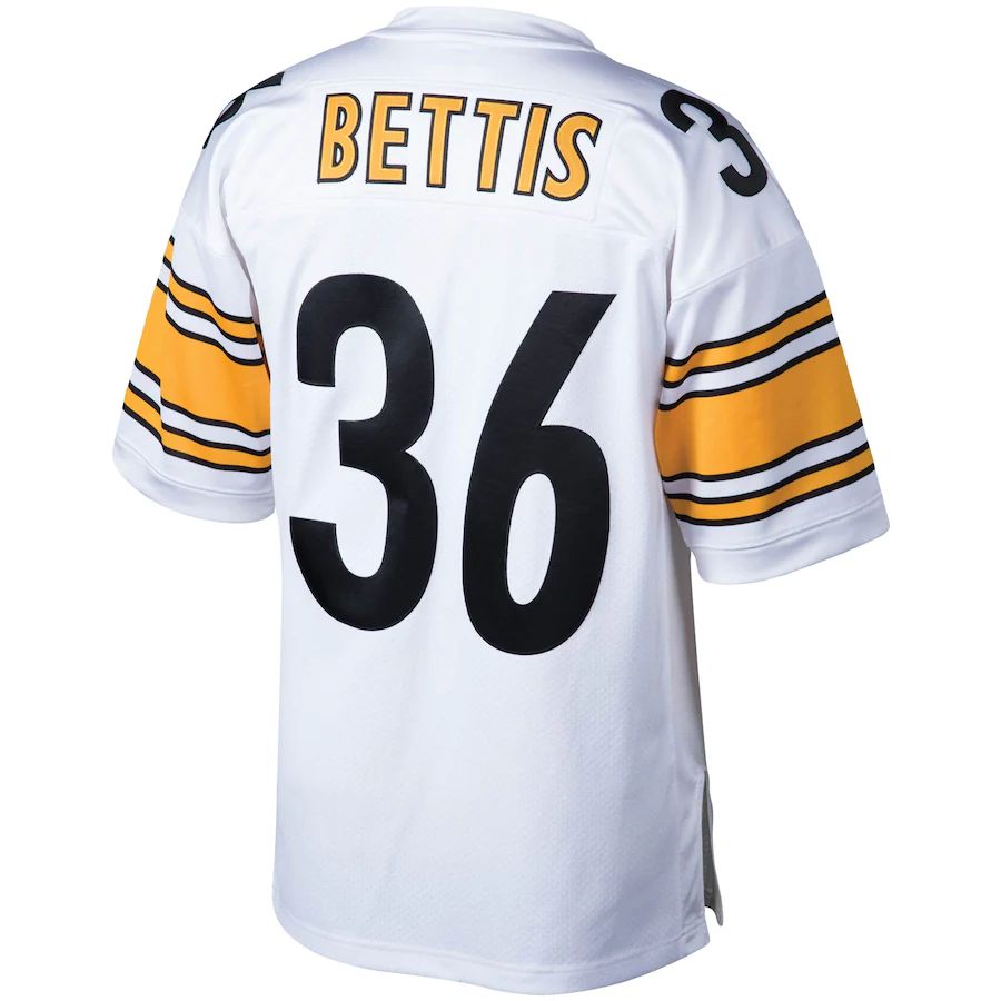P.Steelers #36 Jerome Bettis Mitchell & Ness White 2005 Authentic Throwback Retired Player Jersey Stitched American Football Jerseys - Main View