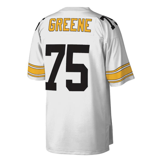 P.Steelers #75 Joe Greene Mitchell & Ness White Legacy Replica Jersey Stitched American Football Jerseys - Main View