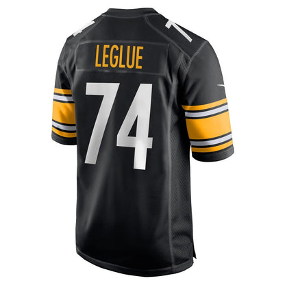 P.Steelers #74 John Leglue Black Game Player Jersey Stitched American Football Jerseys - Main View
