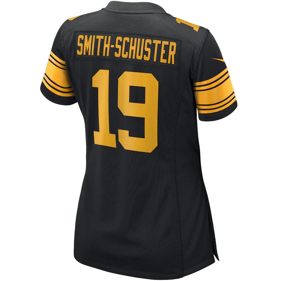 P.Steelers #19 JuJu Smith-Schuster Black Alternate Game Player Jersey Stitched American Football Jerseys - Main View