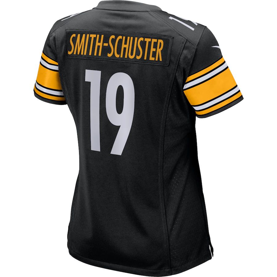 P.Steelers #19 JuJu Smith-Schuster Black Game Player Jersey Stitched American Football Jerseys - Main View