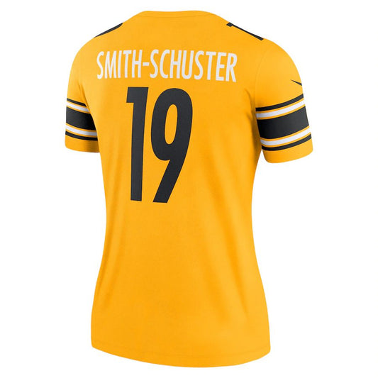 P.Steelers #19 JuJu Smith-Schuster Gold Inverted Legend Jersey Stitched American Football Jerseys - Main View
