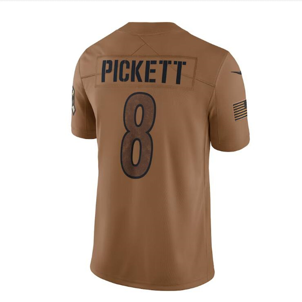 P.Steelers #8 Kenny Pickett Brown 2023 Salute To Service Limited Jersey Stitched American Football Jerseys - Main View