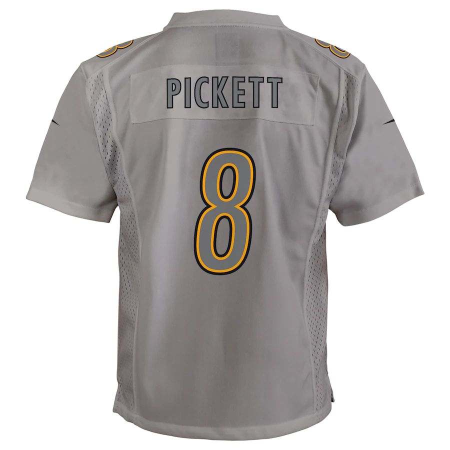 P.Steelers #8 Kenny Pickett Gray Atmosphere Game Jersey Stitched American Football Jerseys - Main View