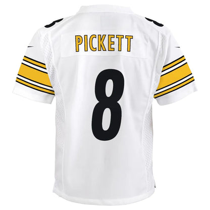 P.Steelers #8 Kenny Pickett White Team Game Jersey Stitched American Football Jerseys - Main View