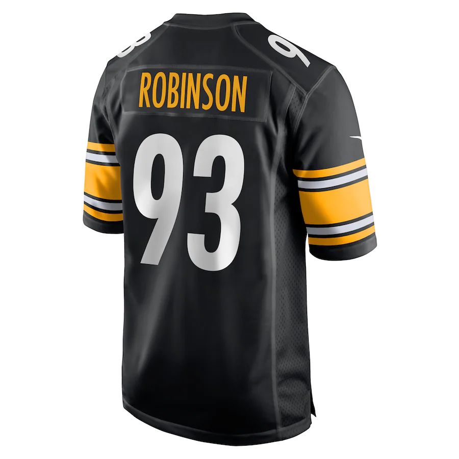 P.Steelers #93 Mark Robinson Black Game Player Jersey Stitched American Football Jerseys - Main View