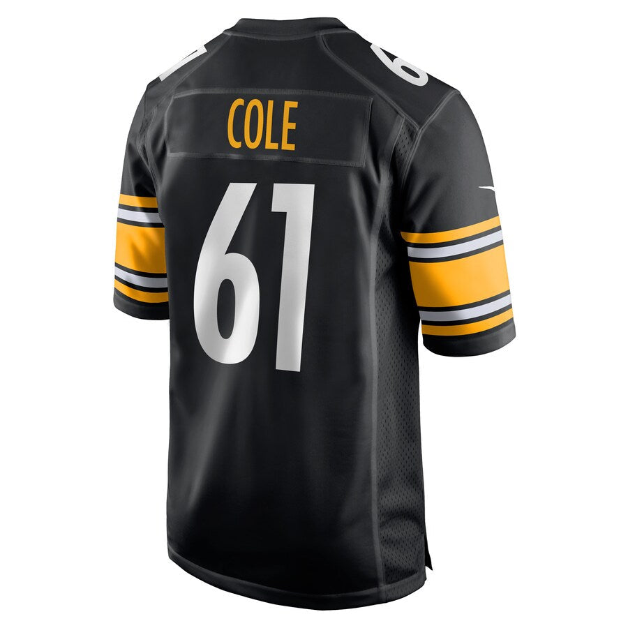 P.Steelers #61 Mason Cole Black Game Player Jersey Stitched American Football Jerseys - Main View