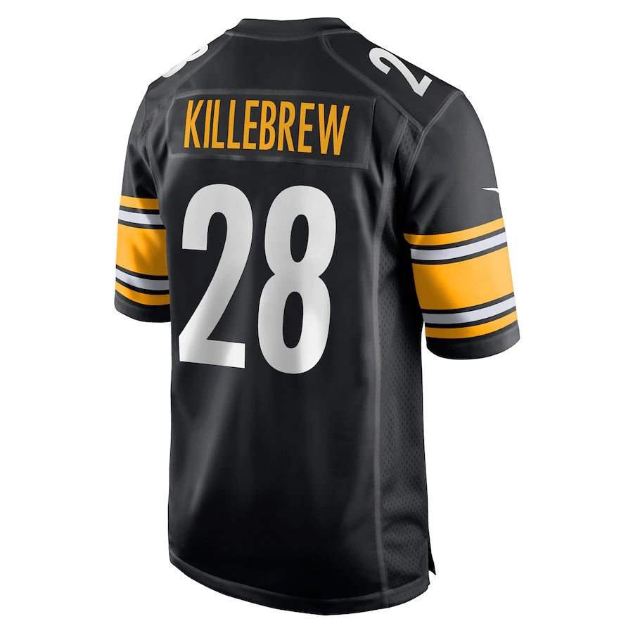 P.Steelers #28 Miles Killebrew Black Game Jersey Stitched American Football Jerseys - Main View
