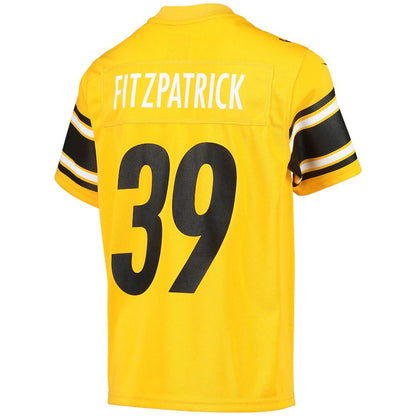 P.Steelers #39 Minkah Fitzpatrick Gold Inverted Team Game Jersey Stitched American Football Jerseys - Main View