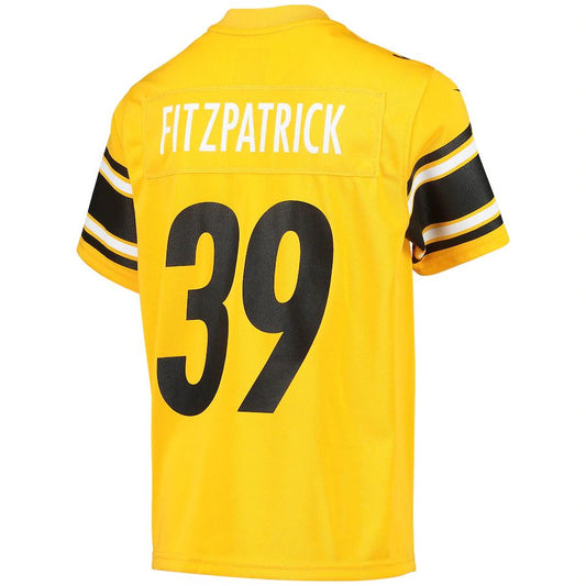 P.Steelers #39 Minkah Fitzpatrick Gold Inverted Team Game Jersey Stitched American Football Jerseys - Main View