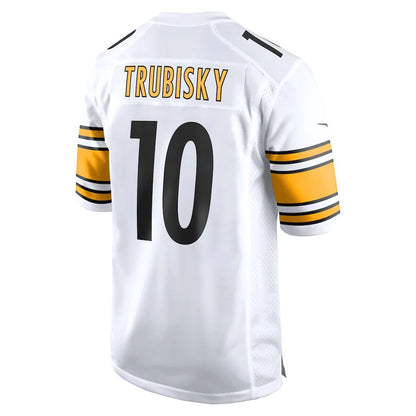 P.Steelers #10 Mitchell Trubisky White Game Player Jersey Stitched American Football Jerseys - Main View